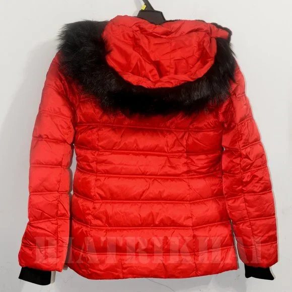 Nautica Womens Faux Fur Trim Hooded Midweight Puffer Jacket - Picture 7 of 12